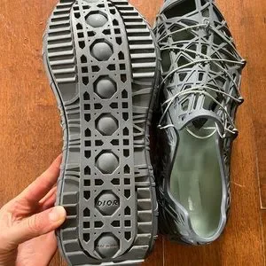 Dior | Shoes | Dior Warp Sandal Anthracite Gray Cosmo Rubber  display picture 3